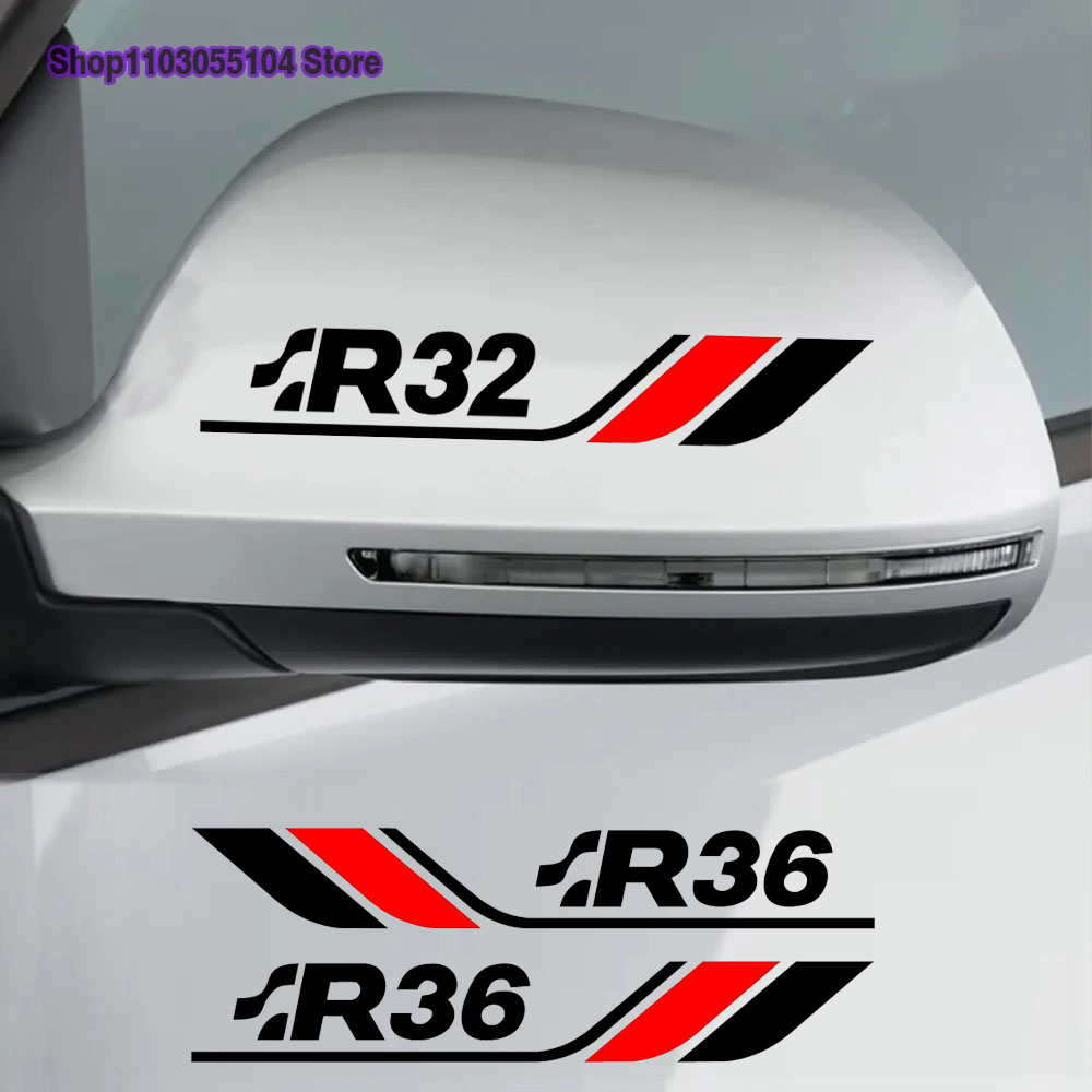 Golf Equipment Used - 2Pcs Car Rearview Mirror Sticker Vinyl
